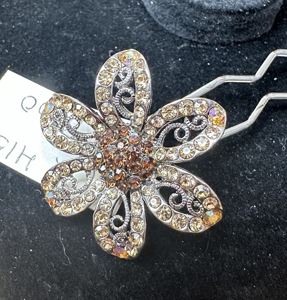 Cara New York Rhinestone Hair Pin Elegant Fancy Wedding Prom Formal Gorgeous NEW